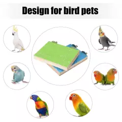 12 Pcs Bird Perch Stand Toy Colorful Bird Platform Wood Grinding Paw Bird Pla...