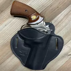 For the COLT PYTHON 4" .357 OWB Leather Holster by The Steel Hide Company