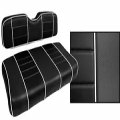 Golf Cart Custom Seat Covers Carbon Fiber Black White EZGO RXV 2016+