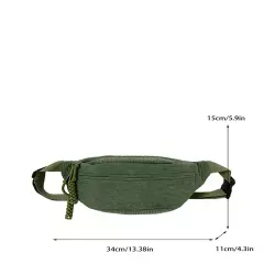 1 Piece Of Core Green Fashion Versatile Minimalist Men's Chest Bag Fanny Pack