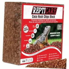 ReptiCare Compressed Coconut Chip Substrate for Reptiles 64 10 lb Breeder Block