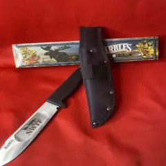 Marbles NWTF Fixed Knife 6.25in Stainless Blade Nice Black Rubber Handle NEW!!!!