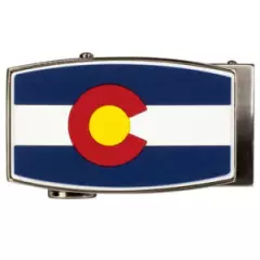 NEW Nexbelt Classic Series Aston STP Colorado Flag White/Blue/Yellow Belt Buckle