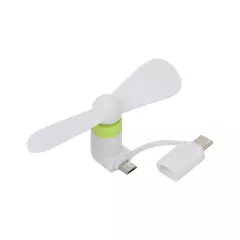 2-in-1 Android Phone & Tablet Fan USB/TYPE-C Small Fan Portable Mini Fan