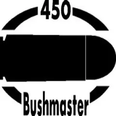 450 BUSHMASTER gun Rifle Ammunition Bullet exterior oval decal sticker car wall 