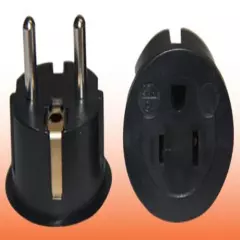 American To European Type E Plug Adapter Round Pin US USA to Europe EU 5MM