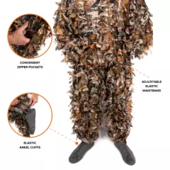 Arcturus 3D Leaf Ghillie Suit (Fall Forest) Hunting Jacket & Pants Set