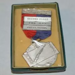 1939 Cuyahoga Ohio Civilian Marskmens assn Shooting Medal 50 yd 2 man 2nd place