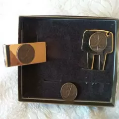 NICE Padre Foundation Divot Tool Ball Marker & Money Clip Set in original Box