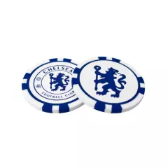 CHELSEA FC 2 POKER CHIP GOLF BALL MARKERS IN GIFT SET