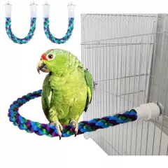 2Pcs 11.8’’Bird Rope Perches,Bendable Climbing Standing Chew Cage Type-A 11.8'