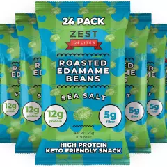 Edamame Beans Snack by , High Protein Snacks, Sea Salt, Healthy Snacks for Adult