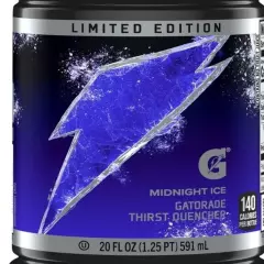 LIMITED EDITION Gatorade: MIDNIGHT ICE Sports Drink , 20 Fl Oz (8 Pack)