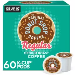 New The Original Donut Shop, Roast K-Cup Coffee Pods, 60 Count Regular Medium