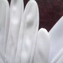 Women's Pair White Wrist-Length Nylon Formal Dress Gloves Size XL *Pls Read