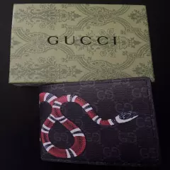 GUCCI Kingsnake Black Bifold Wallet