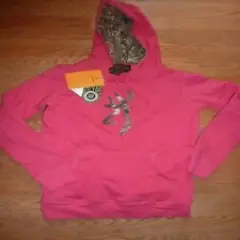 BROWNING BUCKMARK WOMENS/YOUTH FUSHIA REALTREE SWEATSHIRT/JACKET/HOODIE NWT 