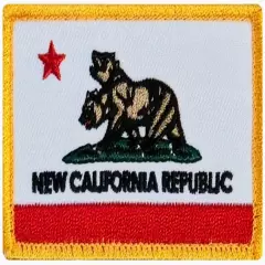 New California Republic Flag Fallout Embroidered Patch | 2PC iron on sew 3"X2"