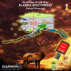 Garmin HuntView PLUS Map ALASKA SOUTHWEST - MicroSD Birdseye Satellite Imagery