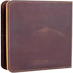 M RUFOUS Premium Leather Handmade Passport Holder - 4X5.5 Inch - Vintage Brown, 