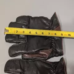 Wilsons Mens Black Brown Leather Gloves Medium Thinsulate Filled & Lined Elastic