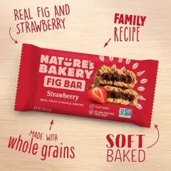 Nature’S Bakery Whole Wheat Fig Bars, Strawberry, Real Fruit, Vegan, Non-Gmo, Sn