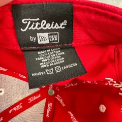 Titleist by New Era Cap Men's One Size Red 100% Cotton Strapback Baseball Hat