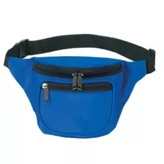 10 Pk Fantasybag Royal Blue 3-Zipper Fanny Pack