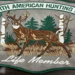 North American Hunting Club Life Member Membership Iron On Patch (A2)