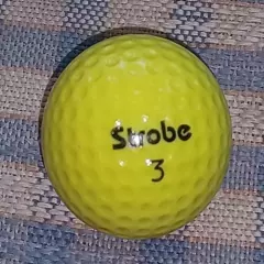 Vtg WORTHINGTON ECLIPSE STROBE 3 GOLF BALL YELLOW/ORANGE BICOLOR 2 COLOR rare!