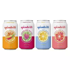 Sparkling Water, 4 Flavor Variety Pack, Made with Real Squeezed Fruit, 12 Fl Oz