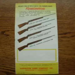 VINTAGE REMINGTON BROCHURE Form no. 943 RARE RIM FIRE PAMPHLET CATALOG