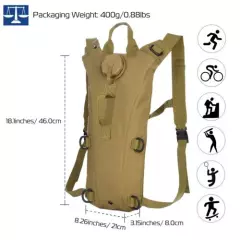 iMountek 3L Water Bladder Bag Hydration Backpack Pack Hiking Camping Cycling US