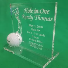 Hole in One Golf Trophy- Men's - Free Engraving