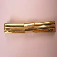 2-1/2" wide Plain & Slight Curve Gold Tone Vintage Collar Bar L66