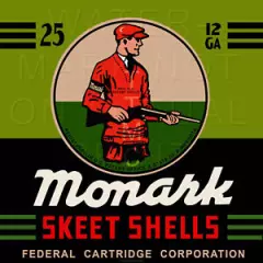 Reproduction Vintage Monark Skeet Shells Shotgun Shell Box Label Canvas Print