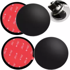 4 Pack 95Mm Black Adhesive Dashboard Mounting Disk, 3.74 Inch Universal Suction 