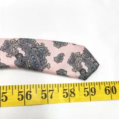 Lanvin Paris Pink Paisley Necktie Silk Tie 3" x 59"