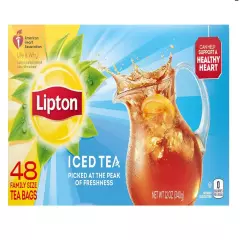 Unsweetened Iced Tea Bags, Family Size Tea Bags, 48 Total Tea Bags