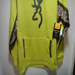 Browning & Realtree xtra Mens Antler Pull over Hoddie Color Dark Citron Size SM