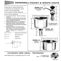 Cecilwre-Grindmaster FW-510 Dipperwell-Faucet & Waste Chute