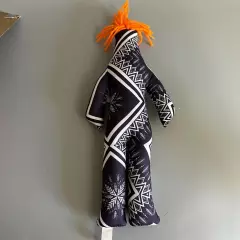 Dammit Doll black white orange hair stress reliever NWT