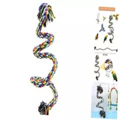  Bird Perches, Parrot Colorful Climbing Rope Swing Toys Parrot Stand with 100cm