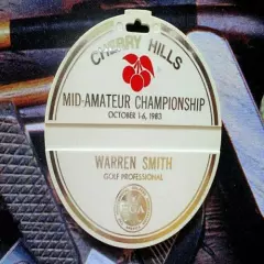 vtg - USGA Golf Bag Tag - 1983 U.S. MID-AMATEUR CHAMPIONSHIP - Cherry Hills CC