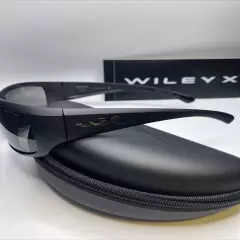 NEW Wiley X Omega Safety Sunglasses Matte Black Frame Gray Polycarbonate Lenses