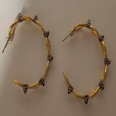 Alexis Bittar Bright Gold Large Hoop Earrings