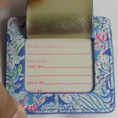 Lilly Pulitzer Travel Set Passport Cover Holder 2 Luggage Tags Cheek to Cheek