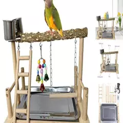  Parrots Playground Bird Perch Wood Playstand Stand with prickly ash wood