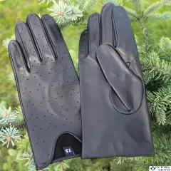 !BRAND NEW! Black Classic Wrist Length Stylish Leather Gloves! BRAND NEW!