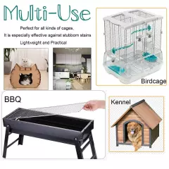 Bird Cage Cleaner, Bird Cage Cleaning Brushes, Multi-function Stainless Steel...